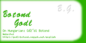 botond godl business card